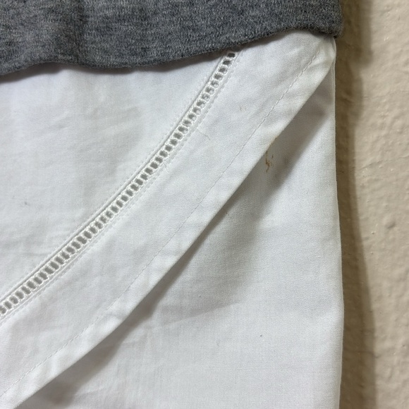 Theory Saydi Classic Tee Shirt Dress Gray And White Cotton Size Small - Picture 8 of 9